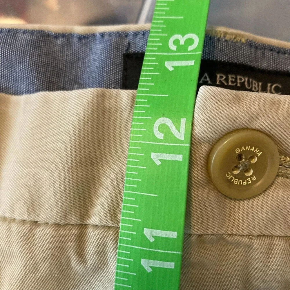 Banana Republic Pants Mens Sz 34 Beige Chino Aiden Fit Straight Leg Cotton Khaki